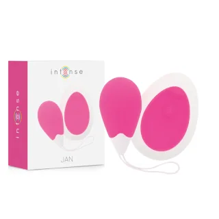 Ei-Vibrator Intense Jan mit Tropfenform und Fernbedienung Rosa