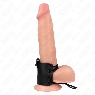 Penisring Leder mit Schnürverschluss Schwarz