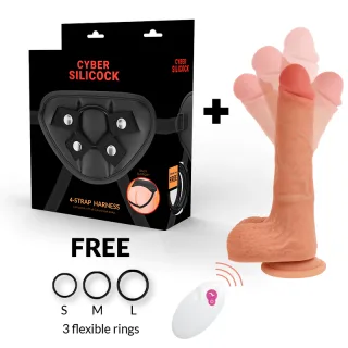 Strap-on Mr Rick mit Fernbedienung Natur 17 x Ø 4 cm