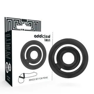 Penisring Doppelring für Penis & Hoden Schwarz Ø 4,2 cm