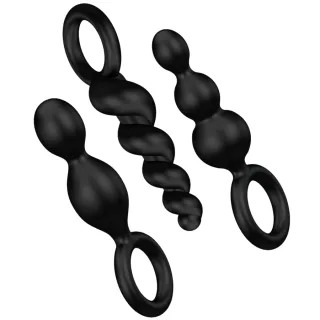 Analplug Analplugs Set Schwarz 7 cm