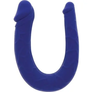 Doppeldildo Realistischer Mini-Doppeldong Blau
