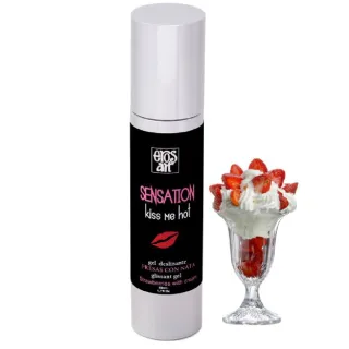 Gleitgel Sensation Kiss Me Hot Erdbeer-Creme auf Wasserbasis 50 ml