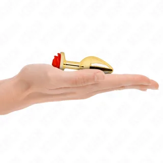 Analplug Gold Rose Rot S