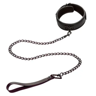 Halsband Nocturnal mit Leine Verstellbar Schwarz