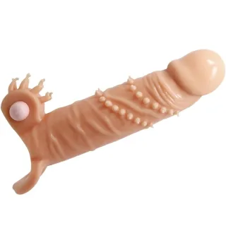 Penishülle Connor mit Klitorisstimulator Hautfarbe 6,7 cm