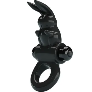 Penisring Aufregender Ring Rabbit Vibratorring 10 Vibrationen Schwarz