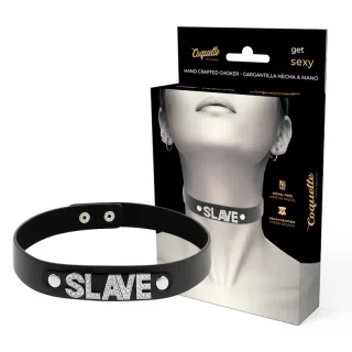 Halsband Chic Desire Slave veganes Leder Schwarz