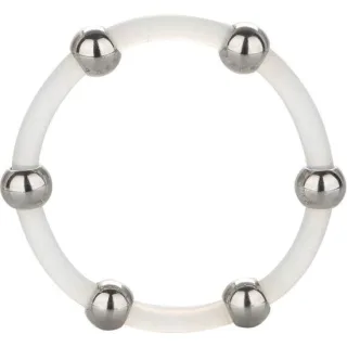 Penisring Stahlperlen-Silikonring XL Ø 5 cm
