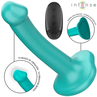 Vibrator Intense Katie mit Saugfuß Blau 16 x 3 cm