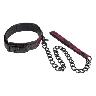 Halsband Scandal mit Riemen Rot