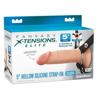 Strap-on Elite Hollow realistisch Natur 12,7 cm