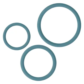 Penisring 3 Ringe Set für Penis & Hoden Blau