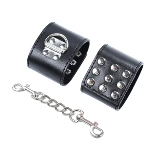 Fetisch-Toy Handgelenkführen aus Metall mit Schnappbefestigung