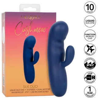 Vibrator Cashmere Seiden-Duo Blau 9,5 x 5,75 cm