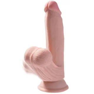 Realistischer Dildo King Cock Plus mit schwingenden Hoden Natur 15,2 x 4,3 cm