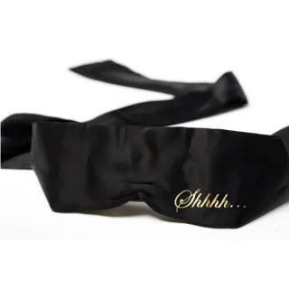 Augenbinde Bijoux Indiscrets Shhh aus Satin Schwarz