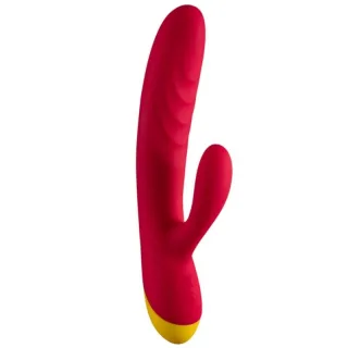 Rabbit-Vibrator Jazz Wiederaufladbarer Hasenvibrator Rot