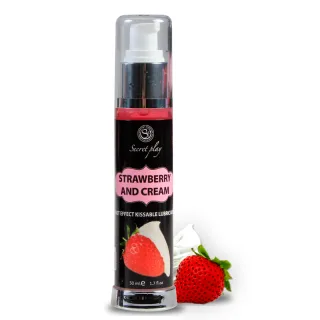 Gleitgel 2-in-1 mit Wärmeeffekt Erdbeere & Creme auf Wasserbasis 50 ml