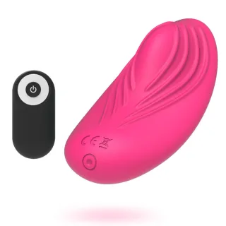 Auflegevibrator Happy Loky Panty mit Fernbedienung Pink 8 x Ø 4 cm