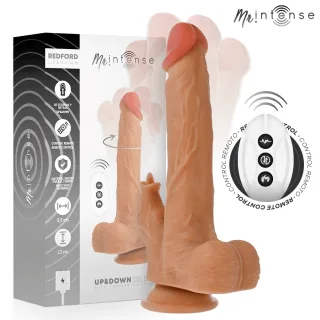 Realistischer Vibrator Redford mit Stoßfunktion und Fernbedienung 16 x 3,5 cm