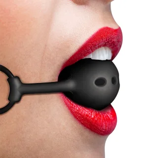 Knebel Breathable Silicone Ball Gag Schwarz 4,1 cm