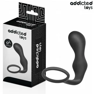 Analplug mit Hodenring Modell 3 Schwarz 9 x 3,3 cm