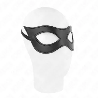 Maske Kunstledermaske Modell 2 Schwarz