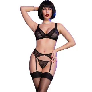 Strapsset Vierteilig Schwarz M Modell 2 Modell 2