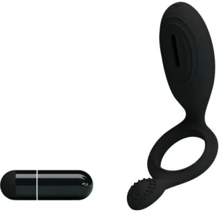 Penisring Ethel Vibrationsring mit Stimulator Schwarz