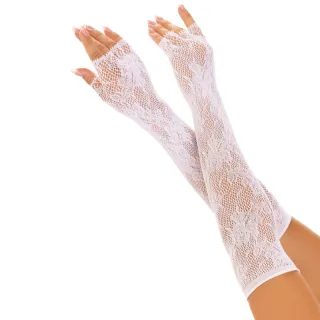 Handschuhe Floral Network Fingerlos Weiß