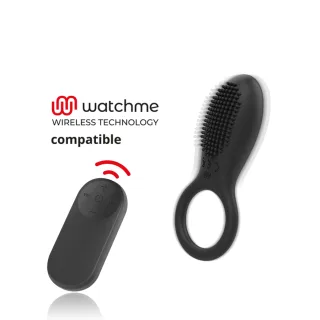 Penisring Tino mit Vibration und Watchme-Fernbedienung Schwarz 10 x 3 cm