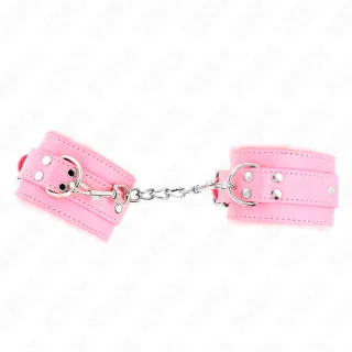 Fesselset Pelzgefütterte Handgelenkfesseln Rosa mit Rosa Gürtel Verstellbar 17 cm