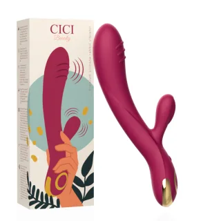 Rabbit-Vibrator Premium Silikon Weiß