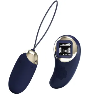 Vibrator Mina Vibrierendes Ei mit Fernbedienung Blau