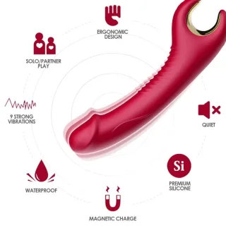 Vibrator Prince Rotator Rot 19,9 x 6,9 cm