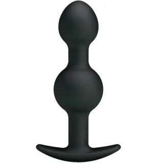 Analkette Silikon mit Spezieller Stimulation Schwarz 10,3 x 2,6 cm