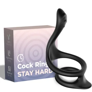 Penisring Damm Tail Doppelring Schwarz