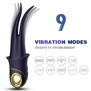 Vibrator Shadow Doppelkopf Blau 23,4 x 6,7 cm