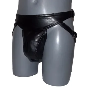 Leder Jockstrap mit Schnallen