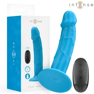 G-Punkt-Vibrator Intense Phoebe mit Saugfuß Blau 19 x 3,5 cm