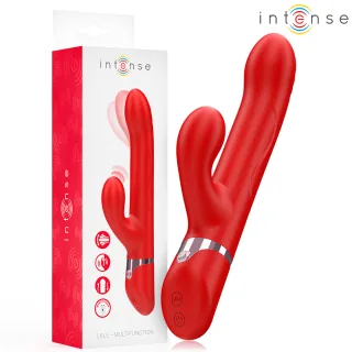Rabbit-Vibrator Intense Lele mit rollendem Schaft Rot