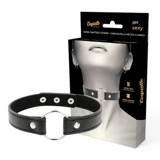 Halsband Chic Desire Damen veganes Leder Schwarz