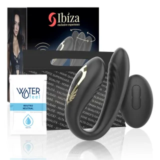Paarvibrator Ibiza Technology rotierend mit Fernbedienung Schwarz