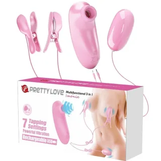 Sextoy Imonie 3-in-1 Multifunktionales Set mit Saugnapf Brustwarzen und Klitoris