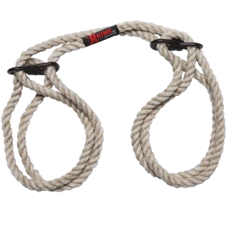 Fesselset Merci aus Hanf für Hand- oder Fußgelenke Braun 160 cm