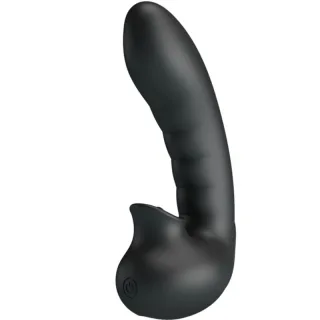 Vibrator Hobgoblin Vibrierende Fingerhülle 12 Vibrationen mit Klitoris-Stimulator Schwarz