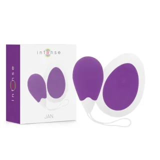 Ei-Vibrator Intense Jan mit Tropfenform und Fernbedienung Lila