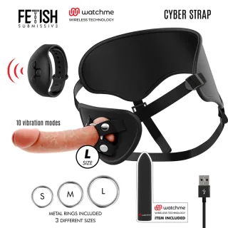 Strap-on Cyber Strap mit Funkuhr Natur 20,5 x 4,8 cm
