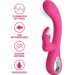 Rabbit-Vibrator Novak Rabbit 12 Vibrationen Rosa